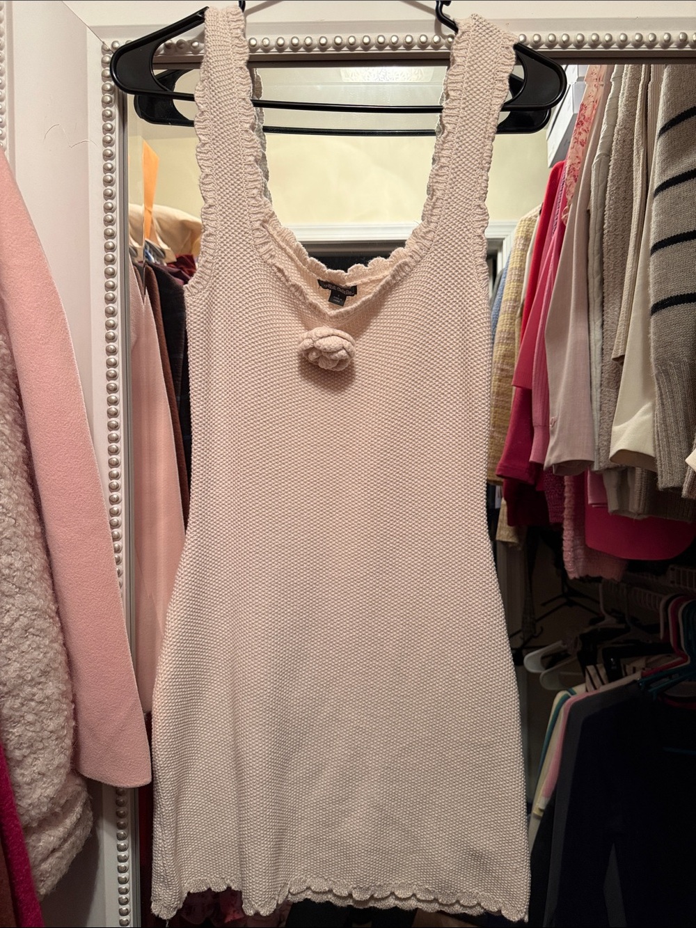 Sleeveless Knit Tank Dress in Blush Pink - Brand:wild fable